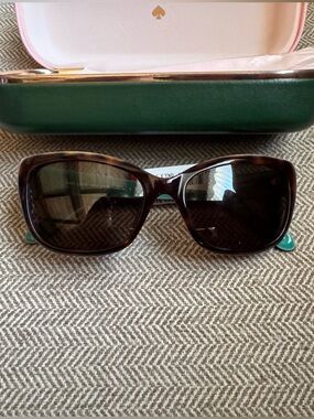 Kate Spade Johanna Polarized Rectangle Cat-Eye Sunglasses & Case- NWTs!